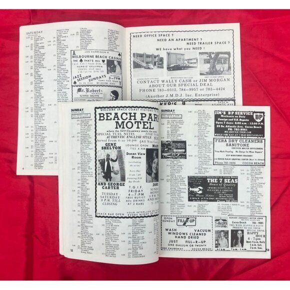 1970 & 1972 Orbit TV Guides Cocoa Beach FL Space Coast Nightlife Ads - Picture 3 of 5